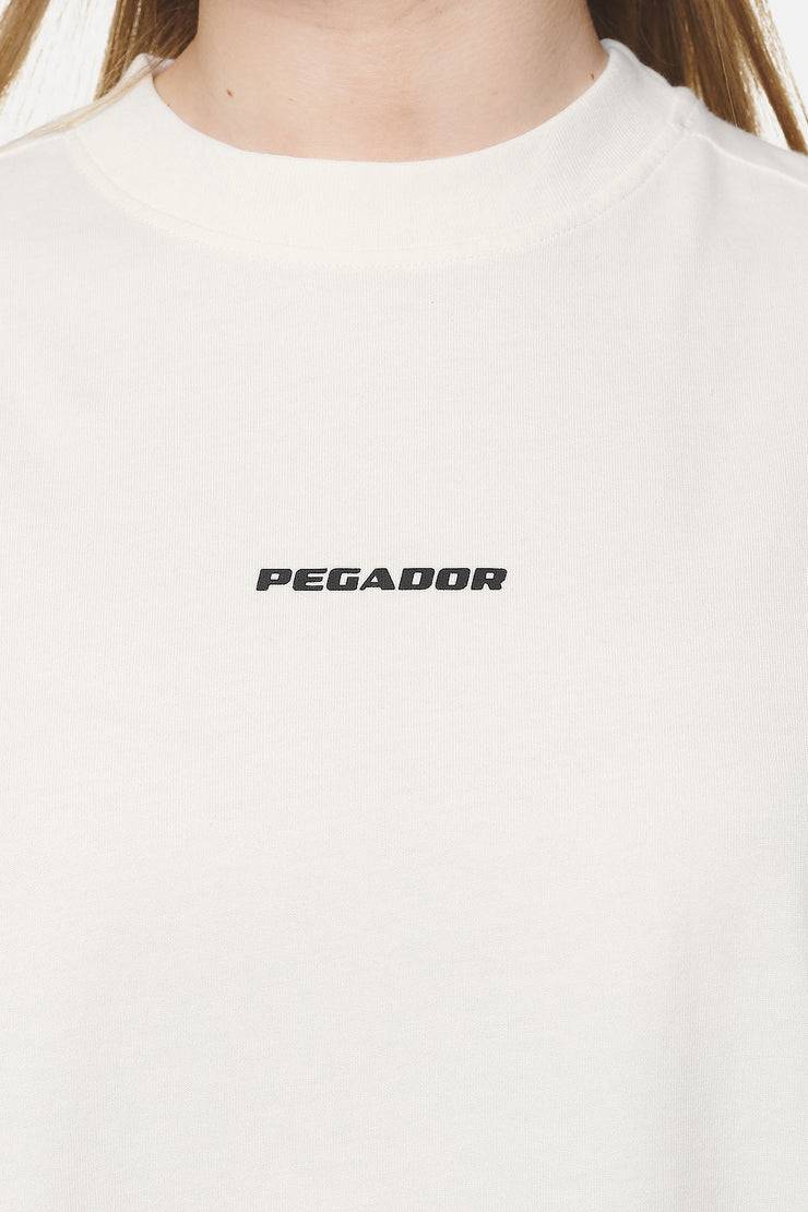 Pegador Arendal Logo Heavy Oversized Tee Washed Coconut Milk Black Hotsell