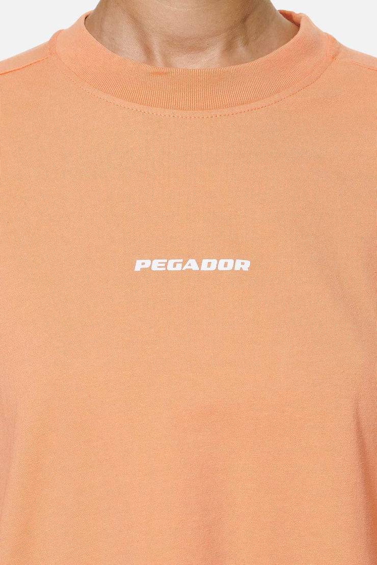 Pegador Arendal Logo Heavy Oversized Tee Washed Apricot White im Angebot