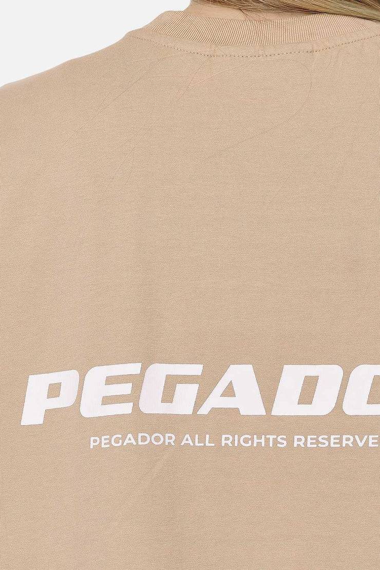Pegador Arendal Logo Heavy Oversized Tee Washed Safari Sand White Günstiger Verkauf