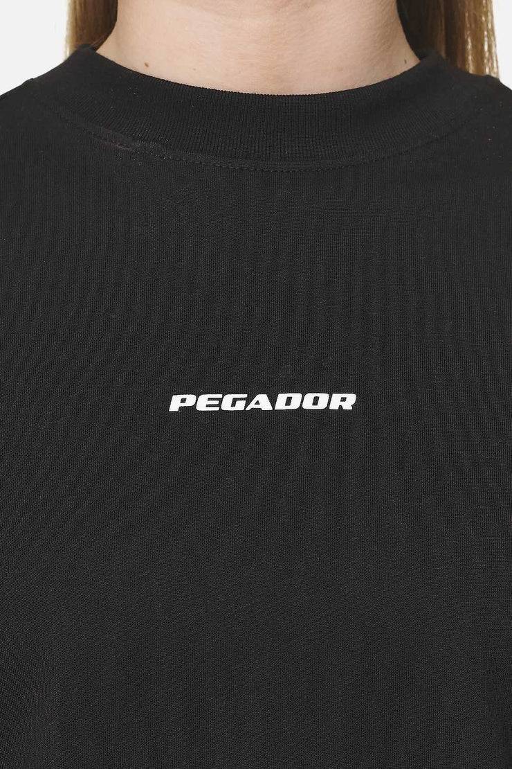 Pegador Arendal Logo Heavy Oversized Tee Black White Fabrikverkauf