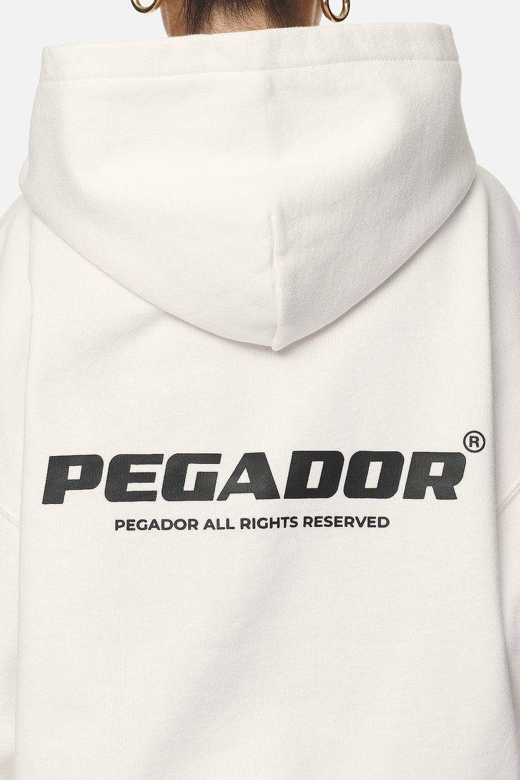 Pegador Atna Logo Oversized Hoodie Washed Coconut Milk Black Meist gekauft