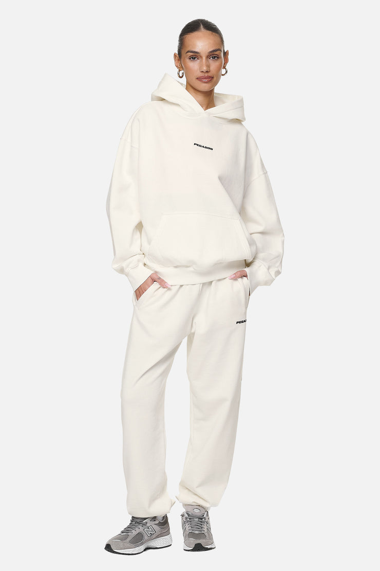 Pegador Clarita Logo Oversized Hoodie Washed Coconut Milk Black Gum Limitierter Zeitrabatt