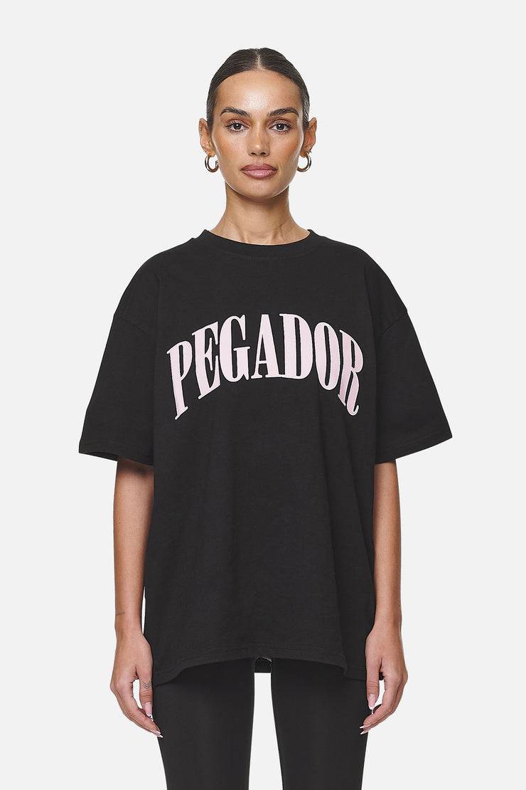 Pegador Miami Oversized Tee Black Flamingo Rabatt