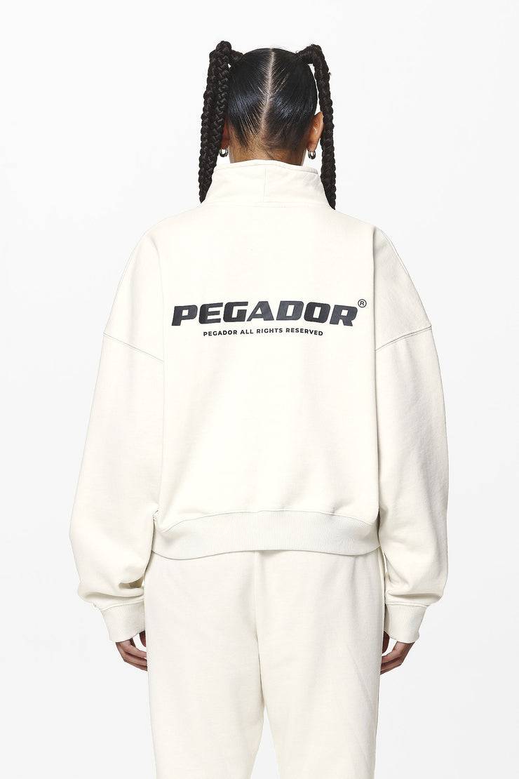 Pegador Vuku Logo Oversized Halfzip Washed Salty Cream Günstig kaufen