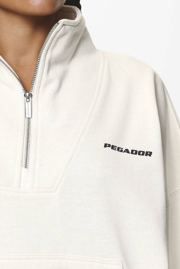 Pegador Vuku Logo Oversized Halfzip Washed Salty Cream Günstig kaufen