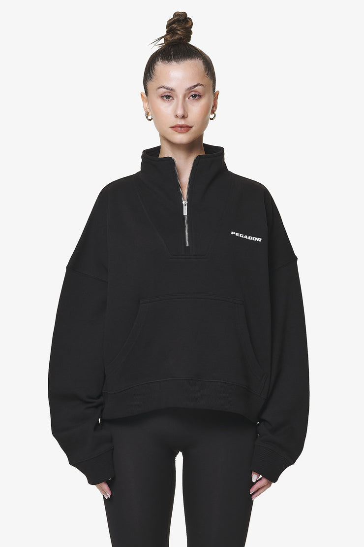 Pegador Vuku Logo Oversized Halfzip Black Versandkostenfrei