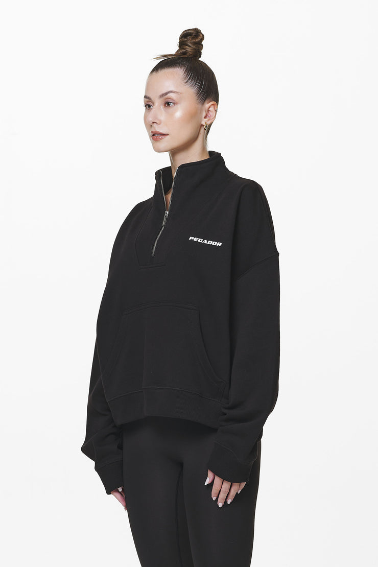 Pegador Vuku Logo Oversized Halfzip Black Versandkostenfrei