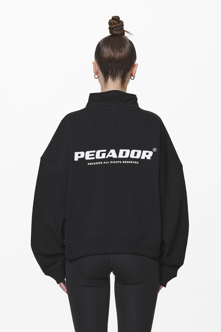 Pegador Vuku Logo Oversized Halfzip Black Versandkostenfrei