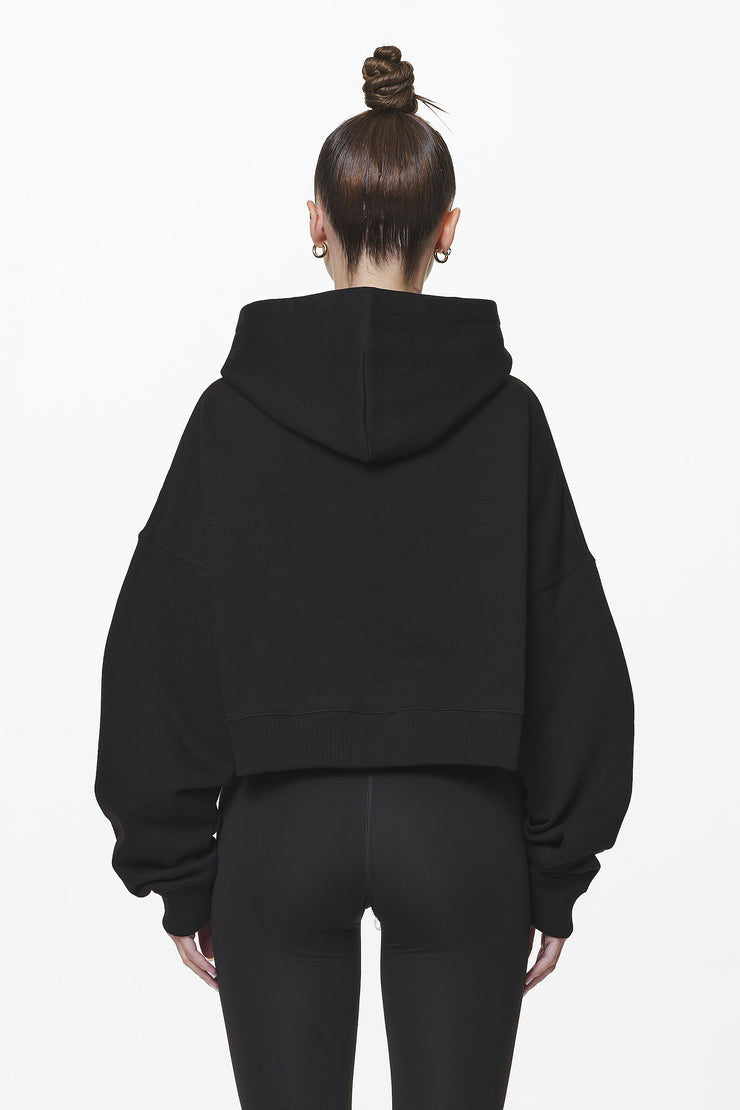 Pegador Troms Oversized Cropped Hoodie Black Saisonschlussverkauf