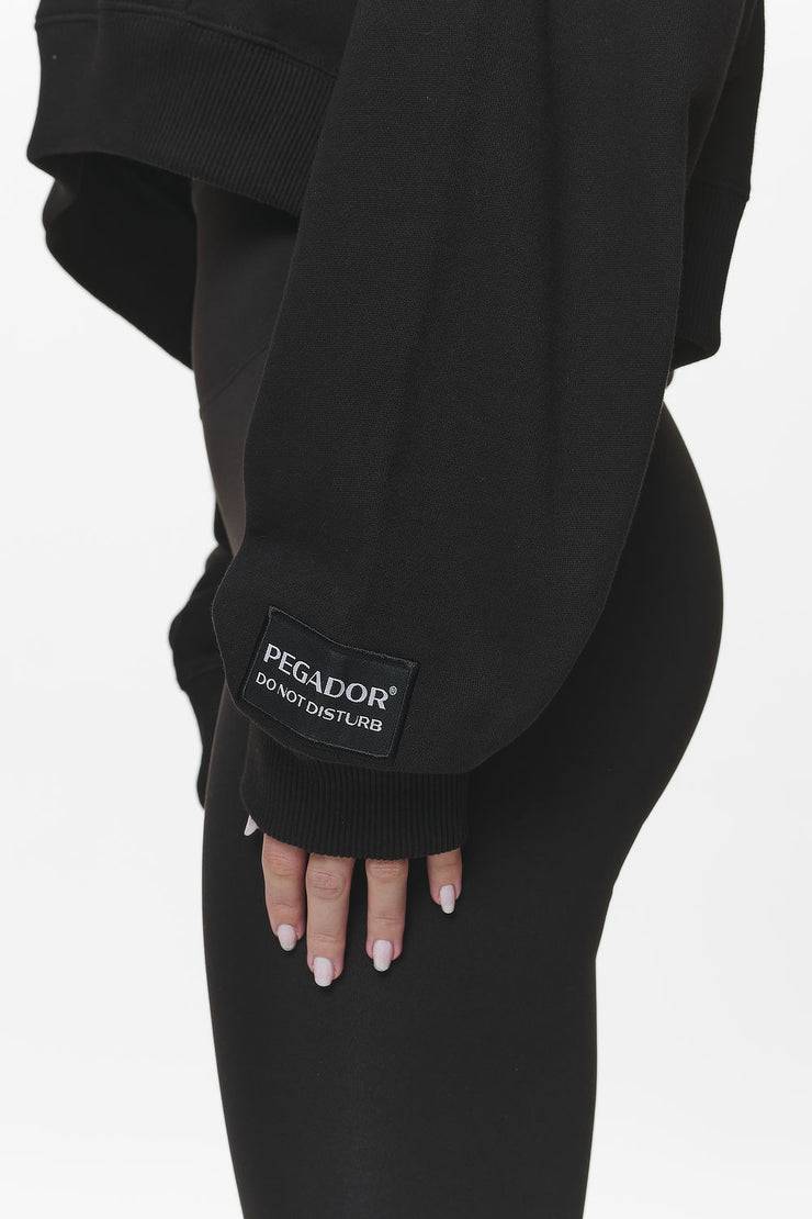 Pegador Troms Oversized Cropped Hoodie Black Saisonschlussverkauf
