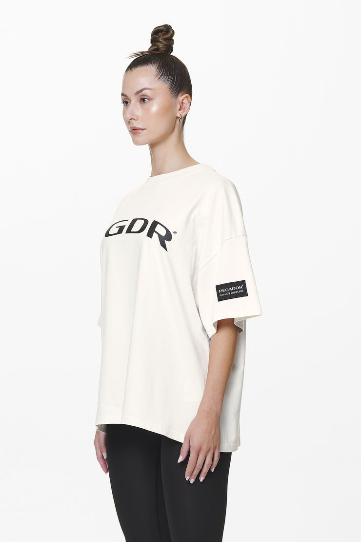 Pegador Troms Heavy Oversized Tee Washed Salty Cream Black Friday