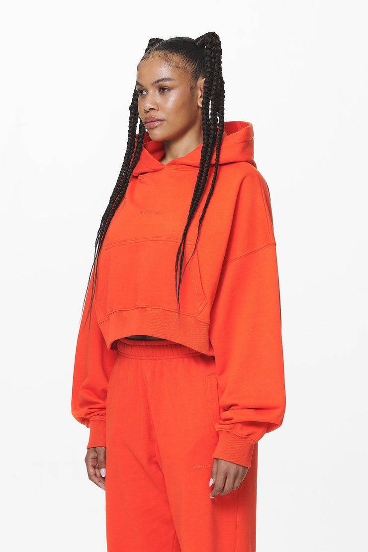 Pegador Salita Oversized Cropped Hoodie Washed Signal Red Gum Valentinstagsangebot