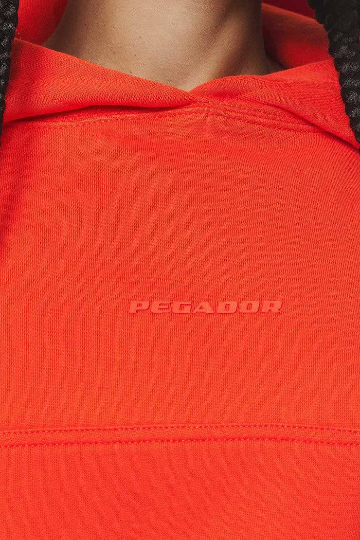 Pegador Salita Oversized Cropped Hoodie Washed Signal Red Gum Valentinstagsangebot