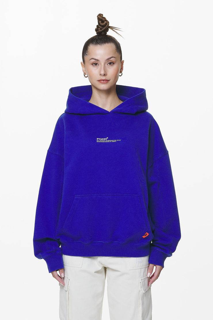 Pegador Navisk Oversized Hoodie Washed Endless Blue Neueste Mode
