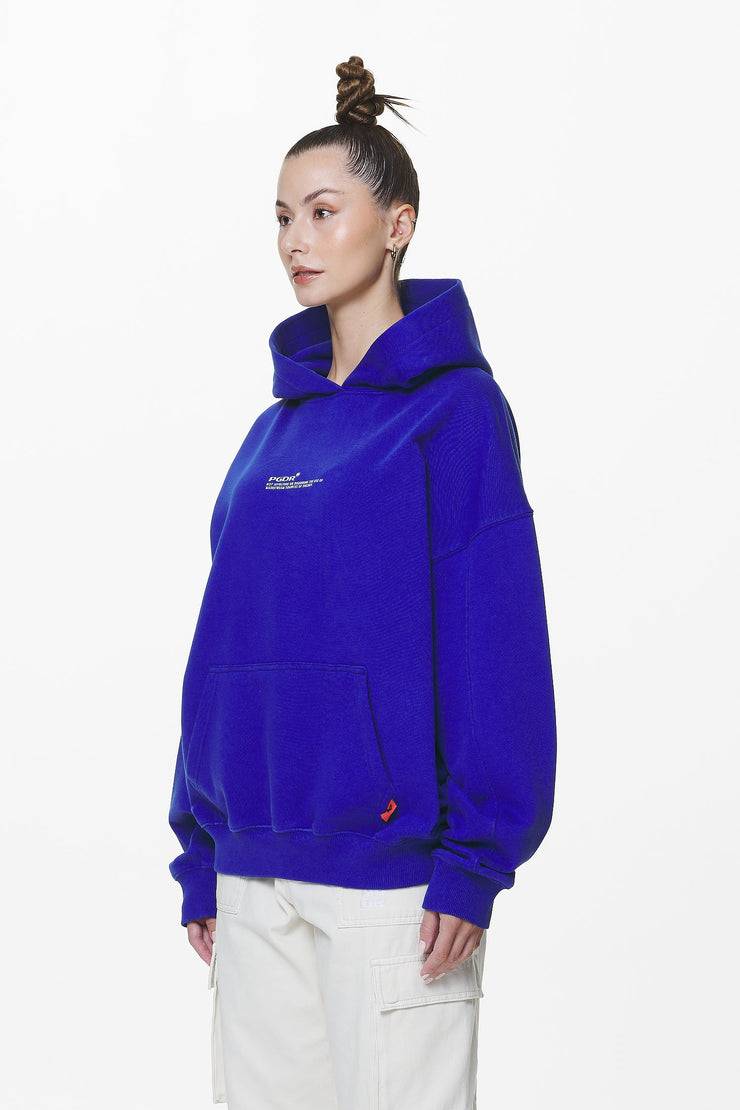 Pegador Navisk Oversized Hoodie Washed Endless Blue Neueste Mode