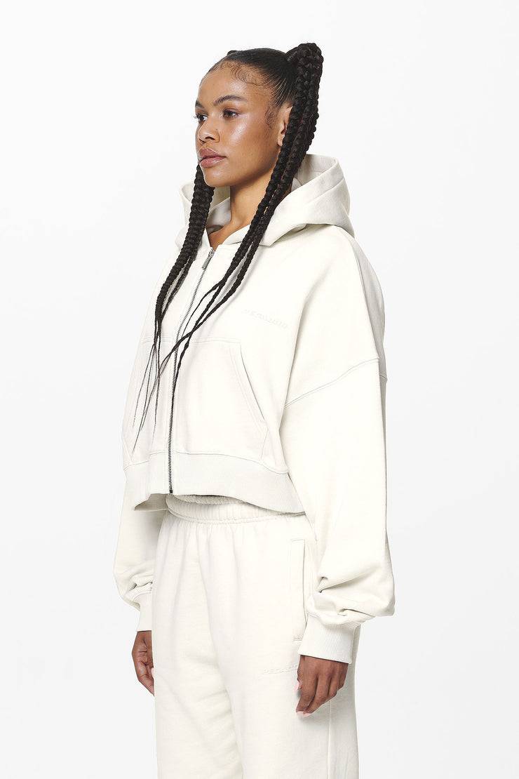 Pegador Marla Cropped Zip Hoodie Washed Salty Cream Gum Bestseller