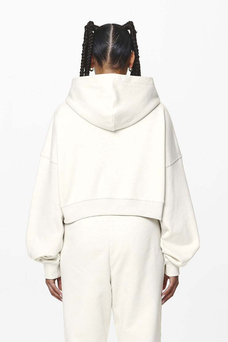 Pegador Marla Cropped Zip Hoodie Washed Salty Cream Gum Bestseller