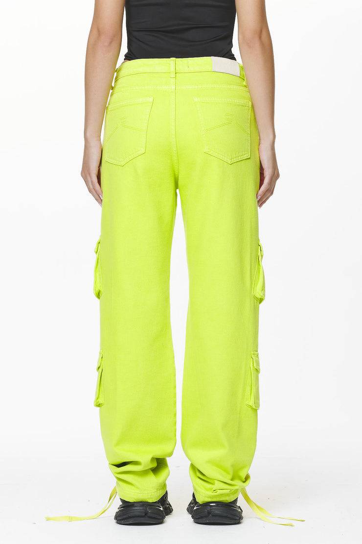 Pegador Maloy Cargo Wide Jeans Washed Lime Yellow Kauf eins, bekomm eins gratis