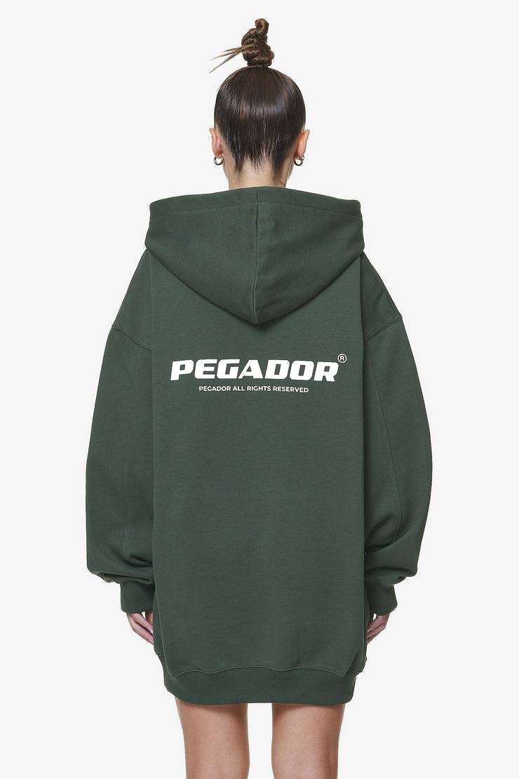 Pegador Malm Logo Oversized Hoodie Dress Washed Sage Green Tägliche Deals