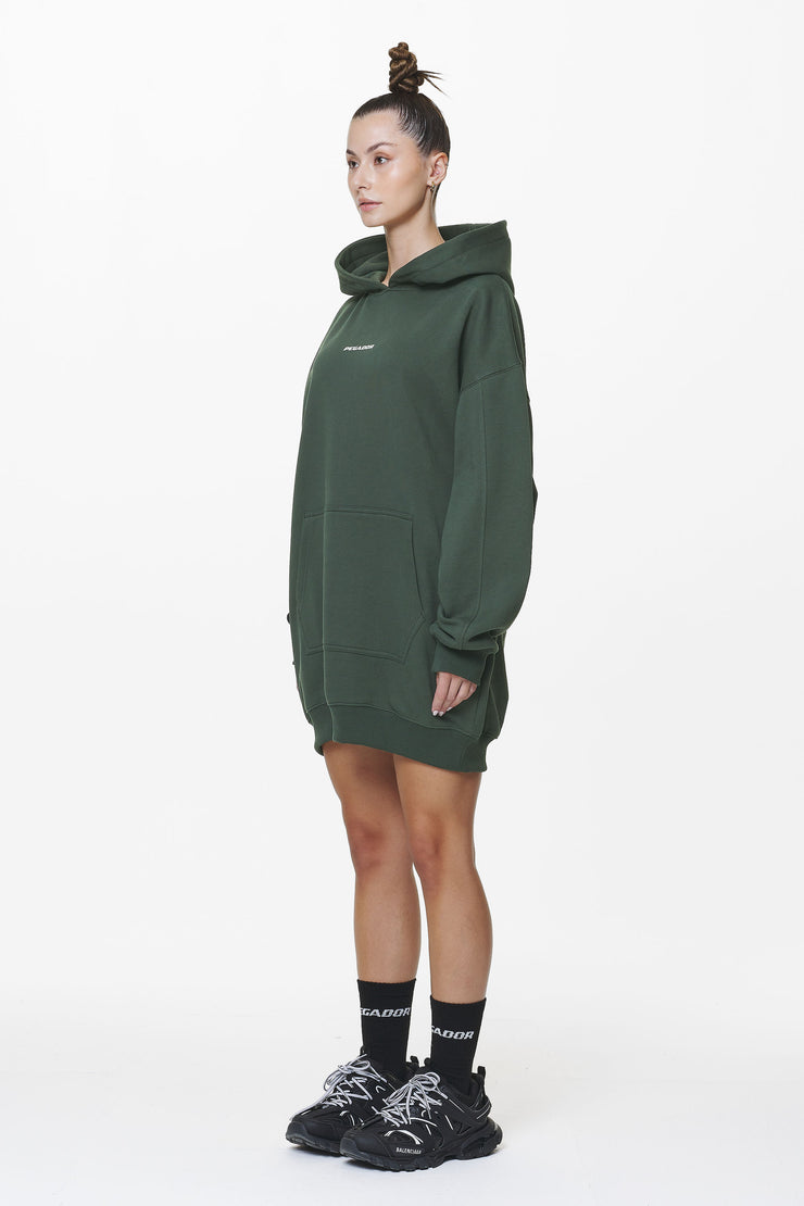 Pegador Malm Logo Oversized Hoodie Dress Washed Sage Green Tägliche Deals