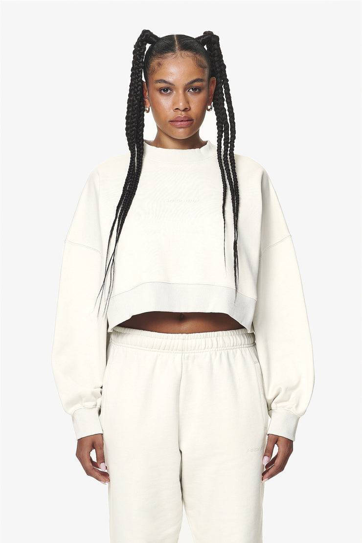 Pegador Londa Cropped Oversized Sweater Washed Salty Cream Gum Sonderangebote