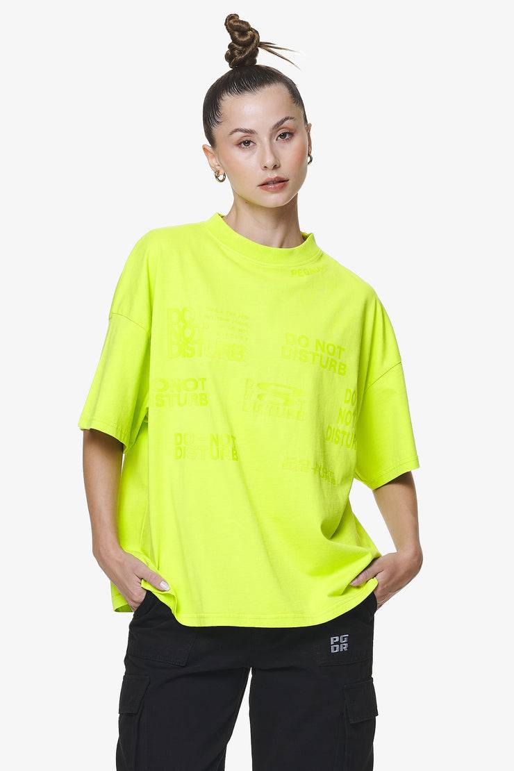 Pegador Groven Heavy Oversized Tee Washed Lime Yellow Wochenangebot