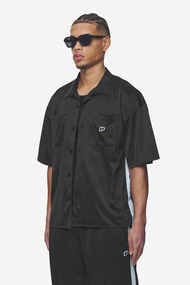 Pegador Zeno Boxy Shirt Black Baby Blue Fabrikladen