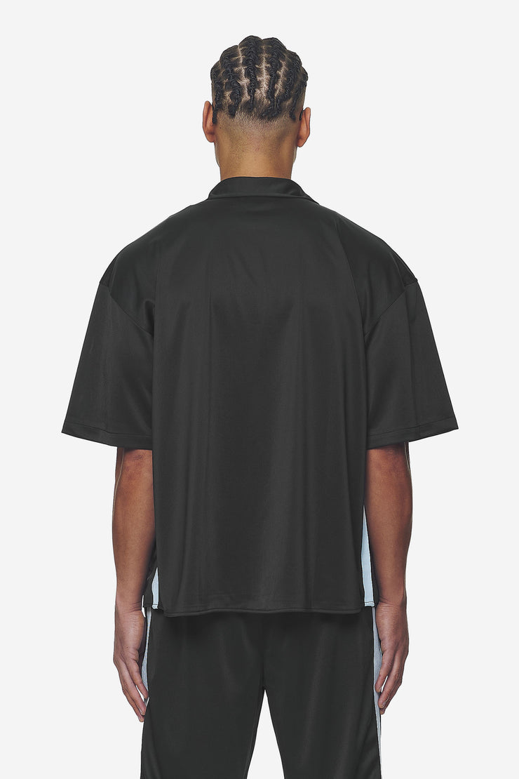 Pegador Zeno Boxy Shirt Black Baby Blue Fabrikladen