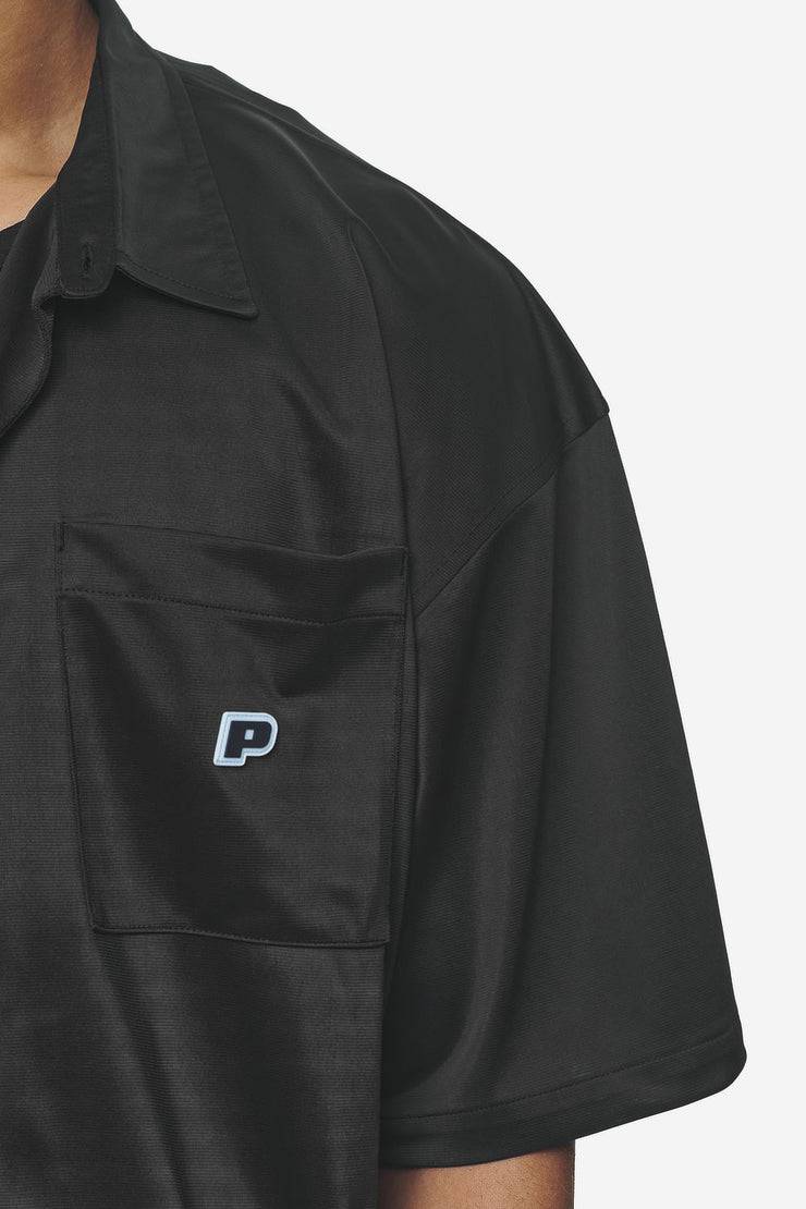 Pegador Zeno Boxy Shirt Black Baby Blue Fabrikladen