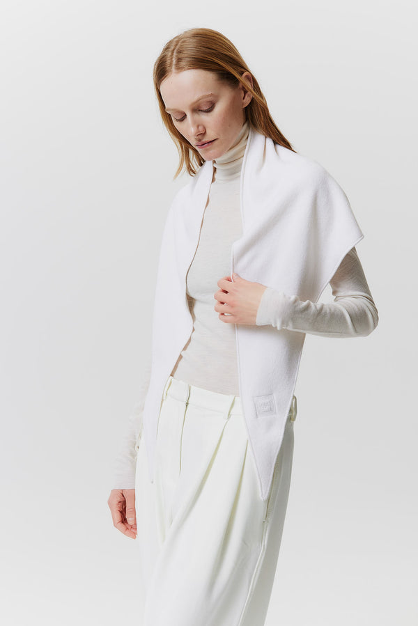 Prinz Berlin Kaschmir Triangle Fine Knit Off-White Wochenangebot