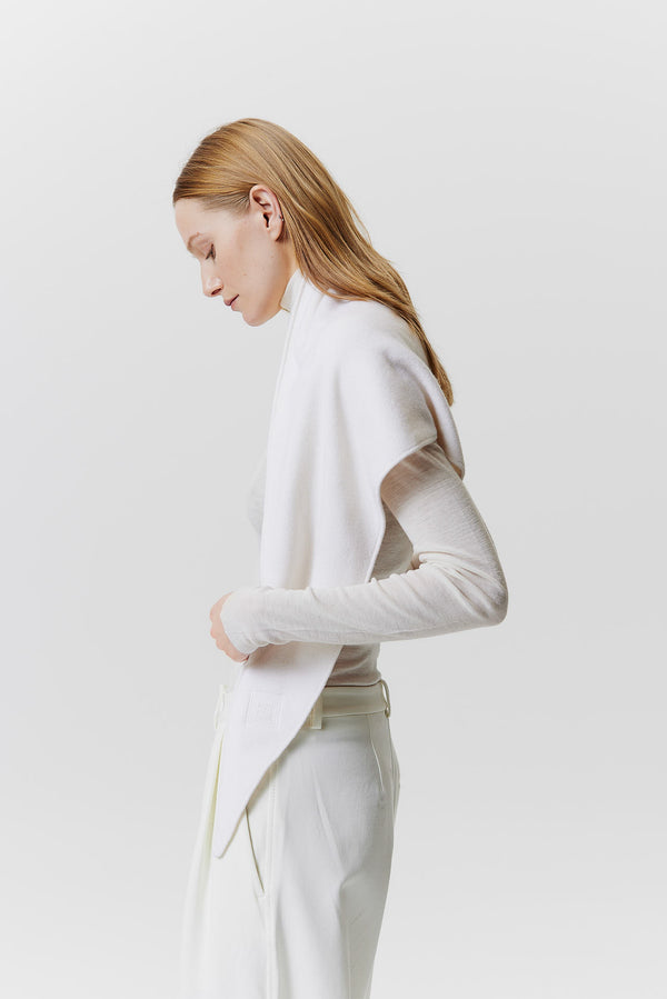 Prinz Berlin Kaschmir Triangle Fine Knit Off-White Wochenangebot