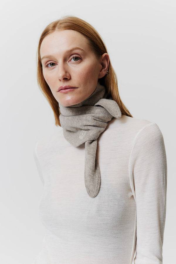 Prinz Berlin Kaschmir Bandeau Fine Knit Beige Kostenlose Rückgabe