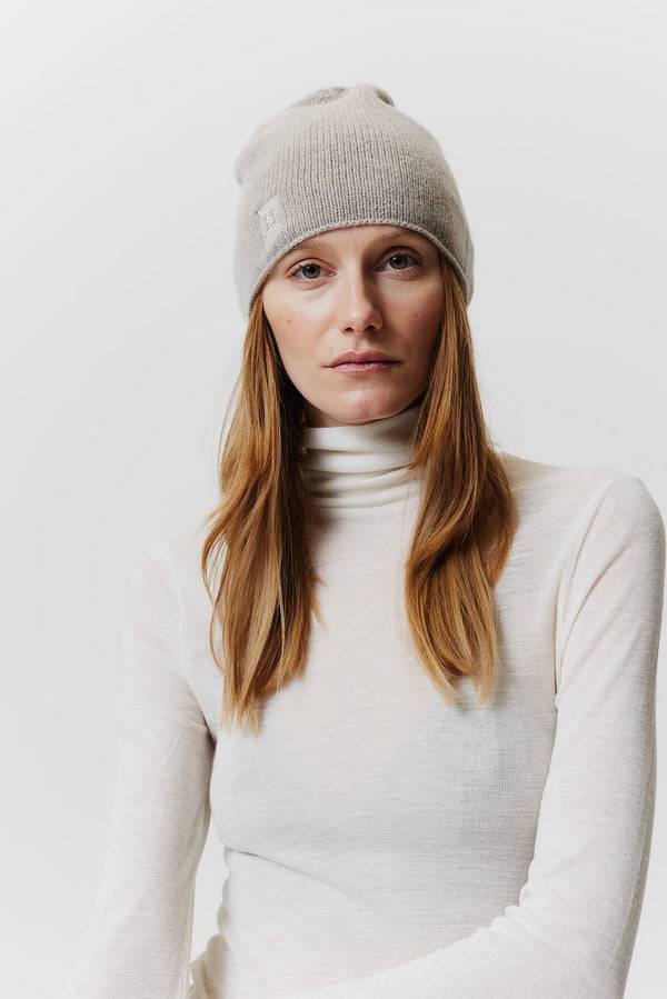 Prinz Berlin Kaschmir Beanie Fine Knit Beige Letzte 3 Tage