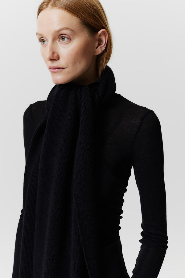 Prinz Berlin Kaschmir Schal Classic Knit Schwarz Bis zu 65% Rabatt