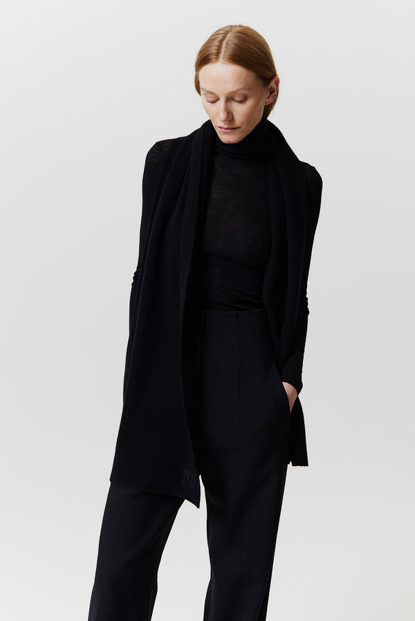 Prinz Berlin Kaschmir Schal Classic Knit Schwarz Bis zu 65% Rabatt
