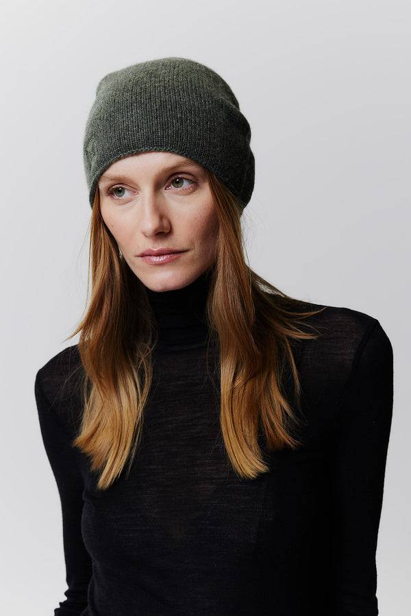 Prinz Berlin Kaschmir Beanie Fine Knit Grün Discount Store für neue Produkte