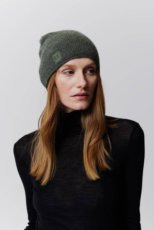 Prinz Berlin Kaschmir Beanie Fine Knit Grün Discount Store für neue Produkte