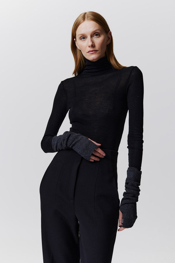 Prinz Berlin Kaschmir Arm Warmers Fine Knit Graphit Nur noch ein Tag übrig