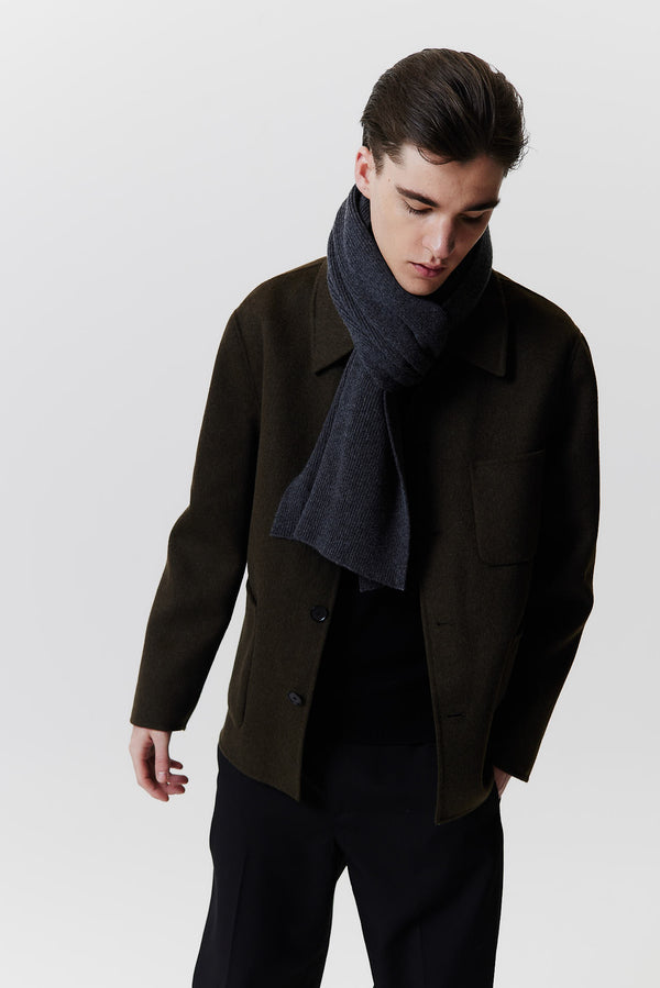 Prinz Berlin Kaschmir Schal Classic Knit Graphit Speichern exportieren