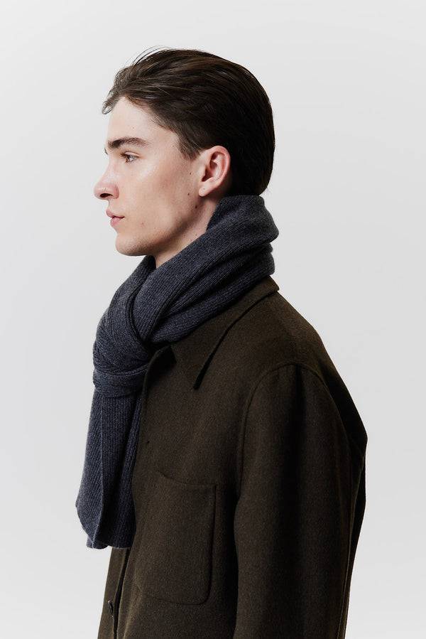 Prinz Berlin Kaschmir Schal Classic Knit Graphit Speichern exportieren