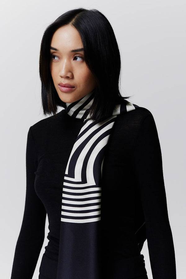 Prinz Berlin Seidentuch Swirl 123 Schwarz Black Friday Preise