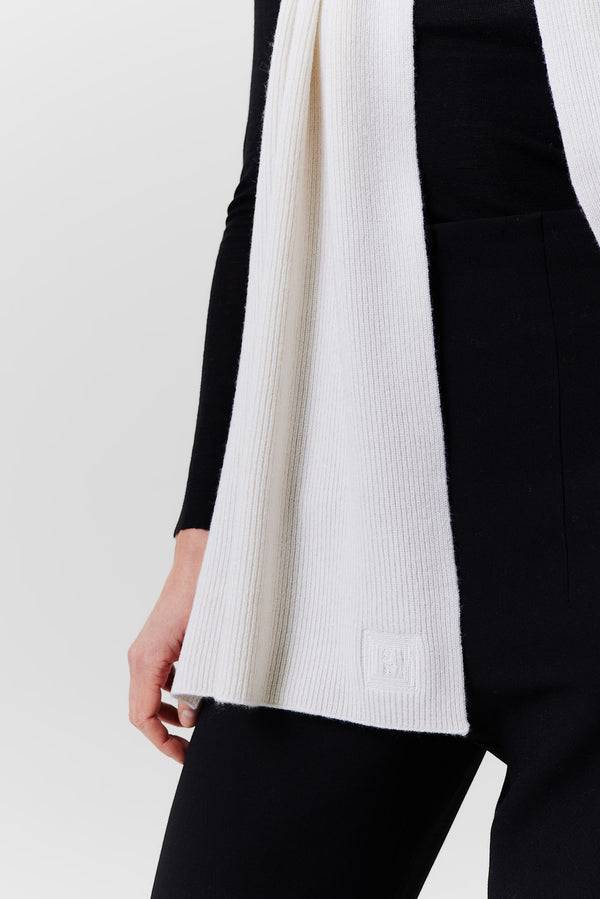Prinz Berlin Kaschmir Schal Classic Knit Off-White Im Verkauf
