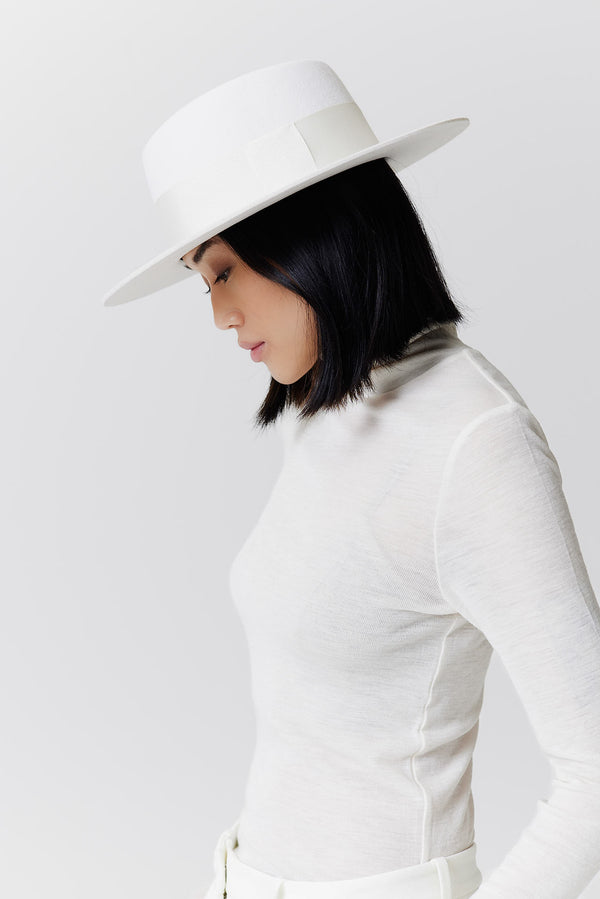 Prinz Berlin Merino 344 Hut Short Brim Weiß 50% Rabatt für begrenzte Zeit