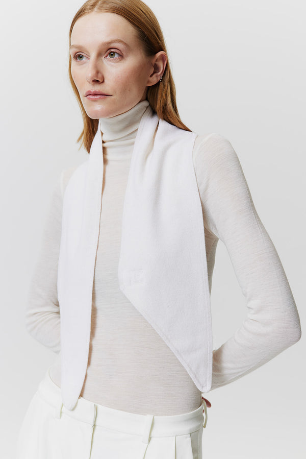 Prinz Berlin Kaschmir Bandeau Fine Knit Off-White Verkauf
