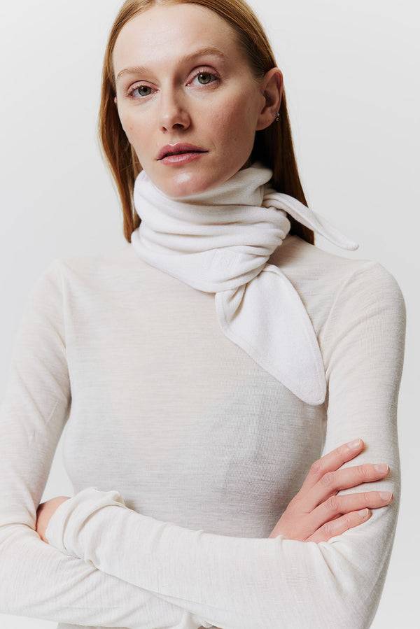 Prinz Berlin Kaschmir Bandeau Fine Knit Off-White Verkauf