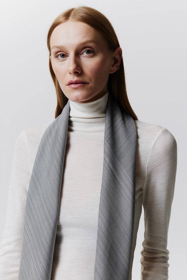 Prinz Berlin Seidentuch Stripes 123 Off-White Limitierter Zeitrabatt