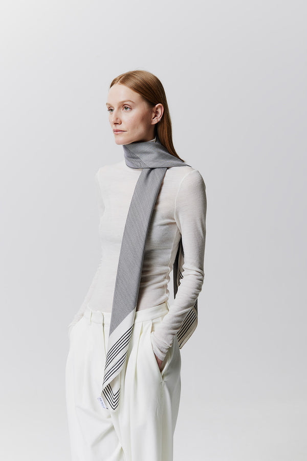 Prinz Berlin Seidentuch Stripes 123 Off-White Limitierter Zeitrabatt