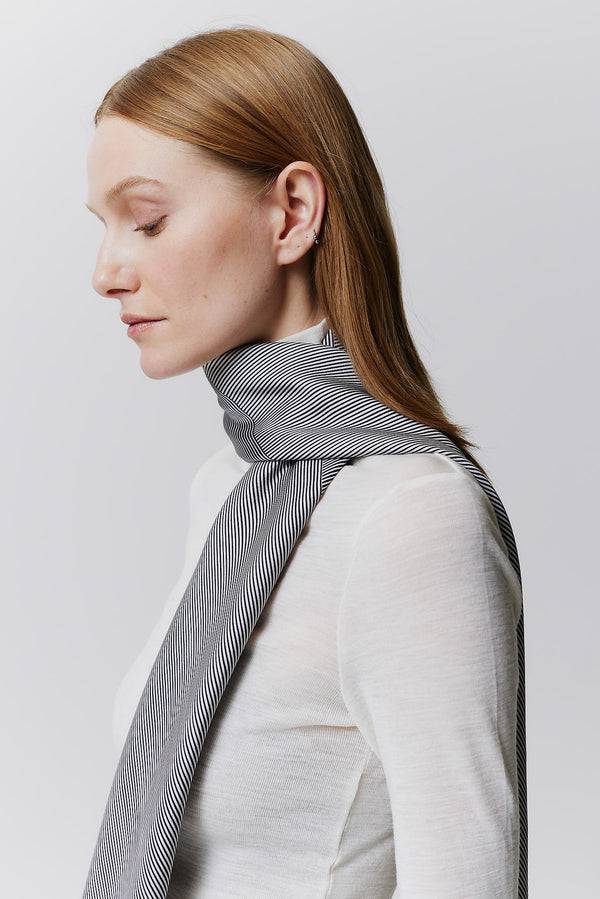 Prinz Berlin Seidentuch Stripes 123 Off-White Limitierter Zeitrabatt