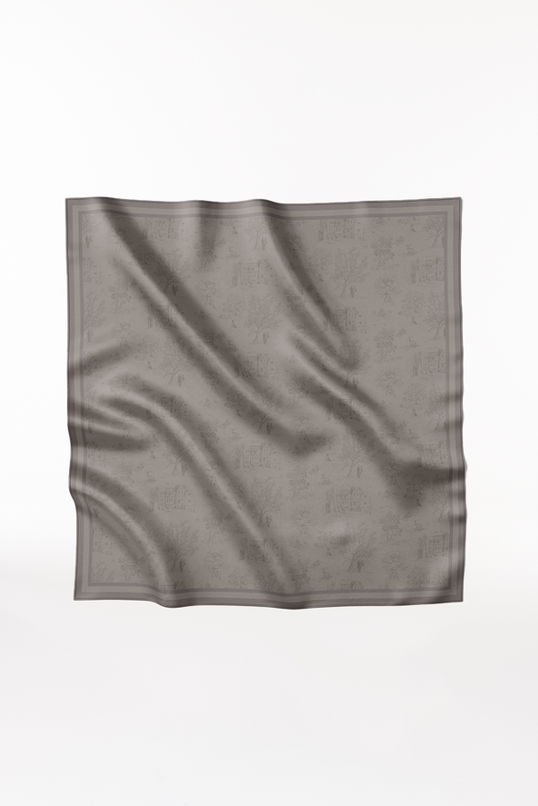 Prinz Berlin Seidentuch Toile Valentine 123 Taupe Flash Sale