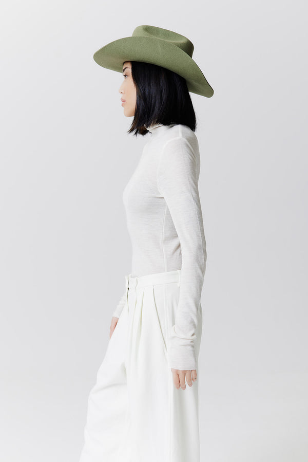 Prinz Berlin Merino Cowboy Hut Lifted Brim Pistazie Preisnachlass